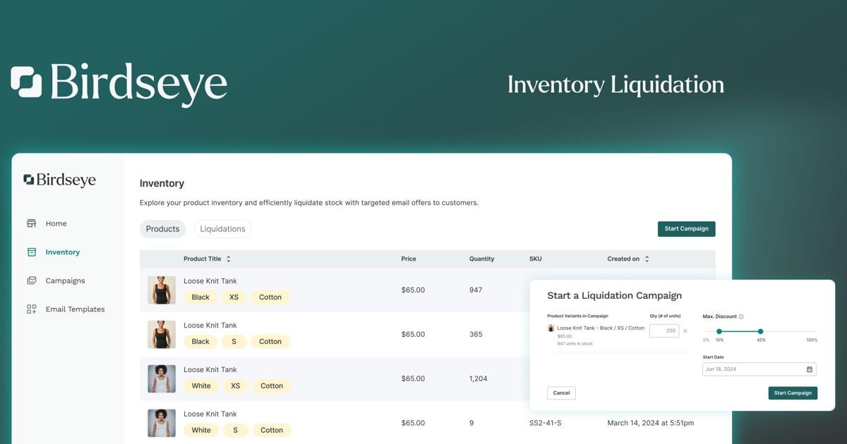 Birdseye adds new features to its AI-powered email marketing platform to automate and enable faster, more profitable retail inventory liquidation